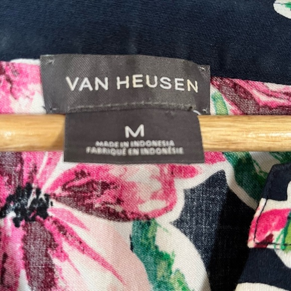 Van Heusen Cotton Floral Tunic Blouse | Size M - Picture 4 of 6